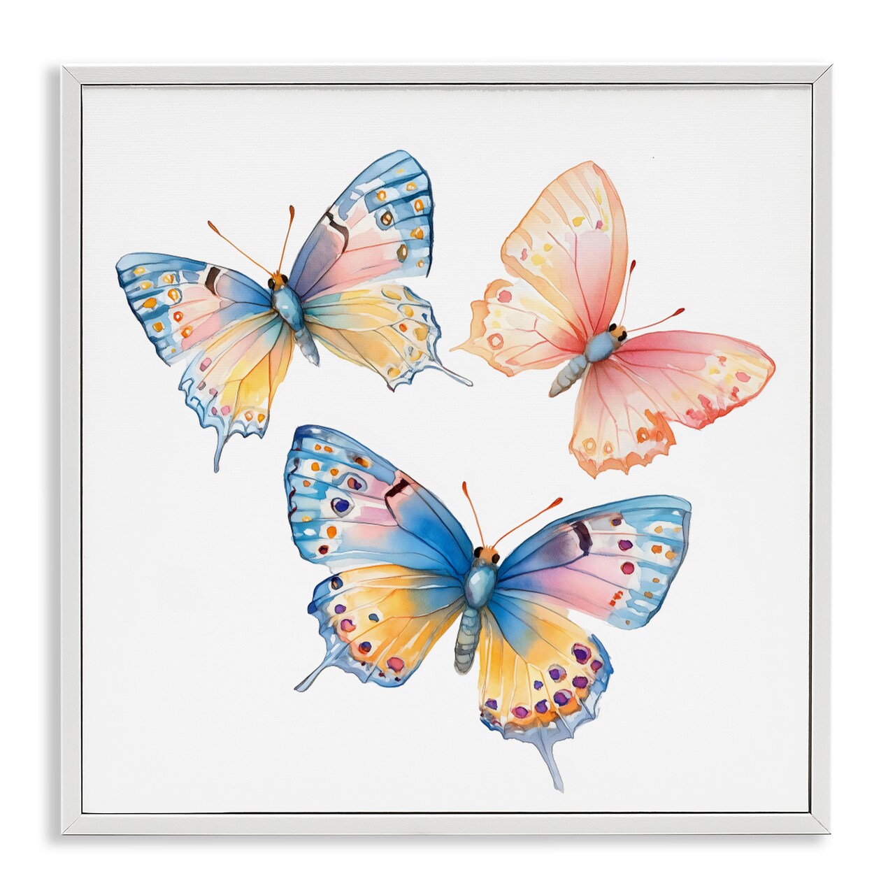 Stupell Industries Whimsical Butterfly Trio Framed Giclee, design by Creative Studio